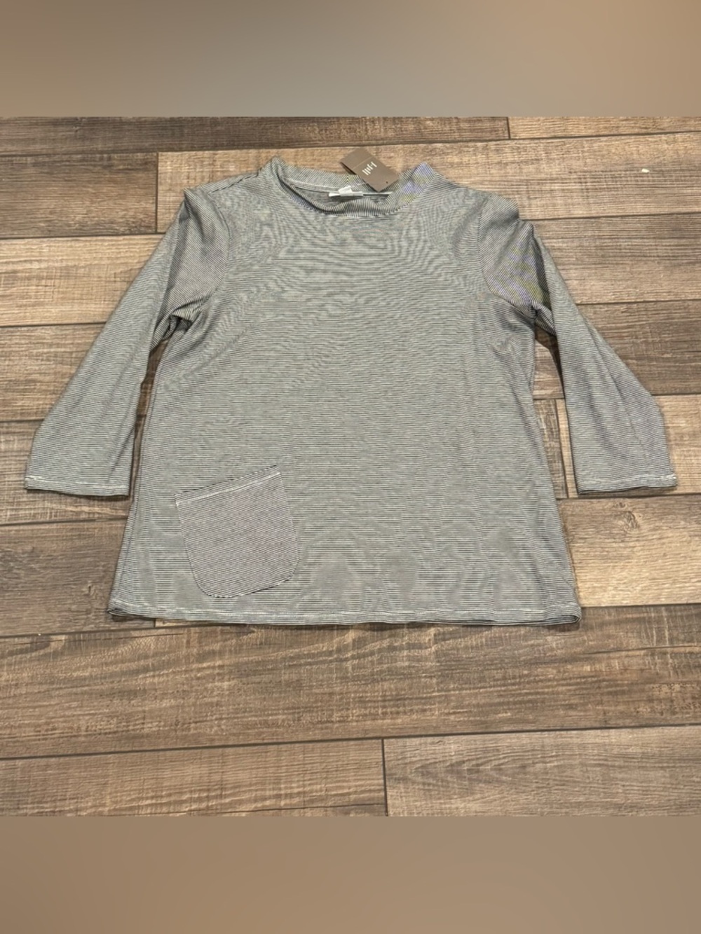 Pure J Jill NEW Black/White 3/4-Sleeve Shirt Top Size XS New